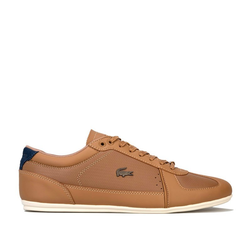 LACOSTE 拉科斯特 Evara 319系列系带平底男士休闲鞋休闲皮鞋 738CMA0014LR3 Tan UK9