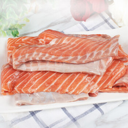 万岛国 挪威进口新鲜三文鱼边角料非碎肉（大西洋鲑） 500g 盒装 三文鱼瘦肉 *6件