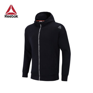 Reebok 锐步 BRAND HOODIE 男子连帽夹克 FMA58 (黑色、L)