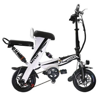 索罗门(SOLOMO)电动自行车 成人代驾代步锂电折叠电动车 男女平衡滑板车电瓶车 双座白色 T16续航60-100公里