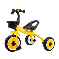 家中宝（Trimily）儿童三轮车 避震脚踏车 三轮儿童车 免充气轮 黄色