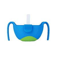 b.box婴幼儿多用辅食碗 宝宝吸管碗 零食碗-蓝绿色