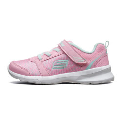 斯凯奇(Skechers)女童魔术贴舒适缓震护趾跑鞋 轻质网布透气运动鞋 996276L 浅粉色 28.5