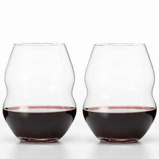 RIEDEL醴铎 SWIRL系列进口水晶玻璃O型杯平底红白葡萄酒杯 两支装