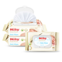 运费券收割机：Nuby 努比 婴儿棉柔湿巾 80抽 3包装 *7件