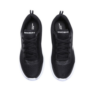 斯凯奇（Skechers）时尚绑带运动 男童简约舒适透气休闲鞋 98121L 黑色/白色 35