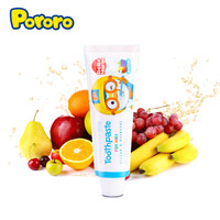 Pororo 啵乐乐 韩国进口儿童牙膏 木糖醇牙膏 综合果味 80g