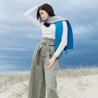 买一赠一：Jaquemon Scarf Double 澳洲双面时尚系列 羊毛围巾 多色可选 气质灰蓝
