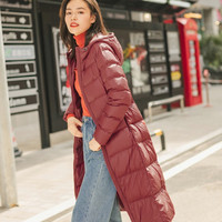 INMAN 茵曼 1893121662 女士长款羽绒服