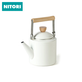 NITORI 珐琅搪瓷木柄水壶2.4L