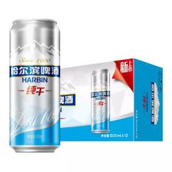 哈尔滨啤酒 纯干 500ml*12听 *2件