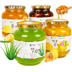 韩国进口全南蜂蜜柚子茶果味茶 1kg瓶装 *2件