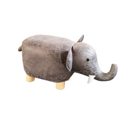 SCNDEWMY   儿童卡通凳实木动物凳子 灰色小象