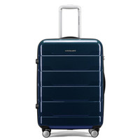 新秀丽旗下 卡米龙拉杆箱行李箱男旅行箱女密码箱登机箱时尚轻商务轻盈格纹BB1马尾藻海蓝色20英寸