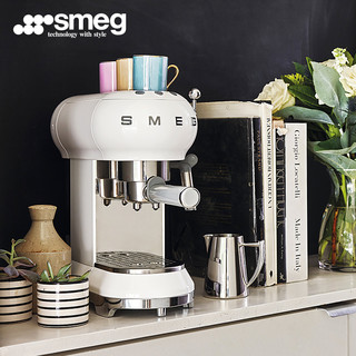 Smeg ECF01 斯麦格泵压意式半自动咖啡机 (白色)