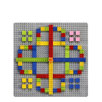 FEELO 费乐 积木墙兼容乐高大颗粒儿童幼儿园3-6岁 572件套+1平米灰色底板