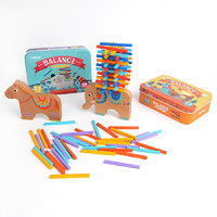 弥鹿（MiDeer）儿童玩具 亲子游戏3-6岁大象平衡木叠叠乐拼搭积木彩棒 菲比象平衡木
