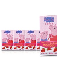 Peppa Pig 小猪佩奇 草莓味豆奶 植物蛋白饮料 125ml*4盒  *3件