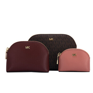 MICHAEL KORS 迈克 科尔斯 MK 女包 黑棕色-红色子母包 32H8GF9M3B OXBLOOD MLTI