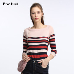 Five Plus 2JM1031400 女款一字領露肩套頭衫