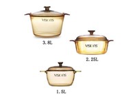 康宁 晶彩透明玻璃锅三件套组 1.5L+2.25L+3.8L