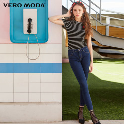 Vero Moda 加绒外穿修身九分牛仔裤 318349555