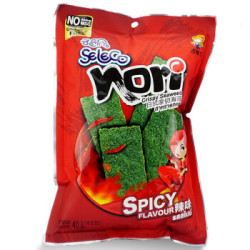 seleco喜乐口 美人鱼日式厚切海苔(辣味)40g/袋 泰国进口 *14件