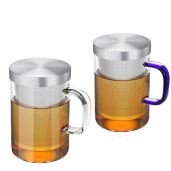 AlfunBel 艾芳贝儿 高硼硅玻璃花茶杯 2只