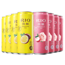 RIO锐澳微醺百香果玫瑰荔枝套装330ml*8罐 *2件