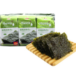 纯喜 即食紫菜烤海苔 橄榄油海苔 韩国印象休闲零食4.5g*3包 *2件