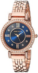 Anne Klein安妮·克莱因 施华洛世奇水晶点缀玫瑰金手镯手表