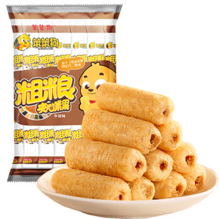 笨笨狗 膨化食品 能量棒糙米卷 粗粮夹心米果牛排味158g（30支） *15件