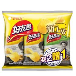 Orion 好丽友 休闲零食 薯片 好友趣薄片三连包 70g*3连包(原味*2袋+黄瓜*1袋)210g +凑单品