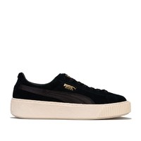 PUMA Womens Suede Platform Mono Satin Trainers 女士厚底鞋