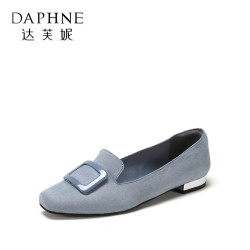 Daphne 达芙妮 旗下 杜拉拉浅口低跟单鞋女复古方头鞋女