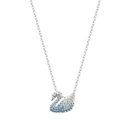 SWAROVSKI 施华洛世奇 ICONIC SWAN 小号渐变天鹅项链 蓝色