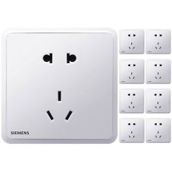SIEMENS 西门子 灵蕴系列 五孔插座 10只装 辰曦白色