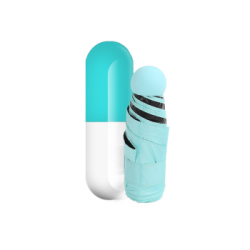 米良品 创意黑胶迷你晴雨五折伞