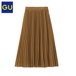 GU 极优 320738 女士百褶中长裙