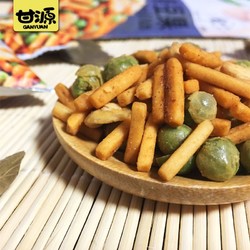 甘源牌虾条豆果500g独立小包装零食