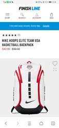 NIKE HOOPS ELITE TEAM USA BASKETBALL BACKPACK 耐克梦之队精英系列大容量背包finishline低价