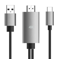 雷瑞科 4K手机连接电视投影仪同屏线 type-c转HDMI *3件