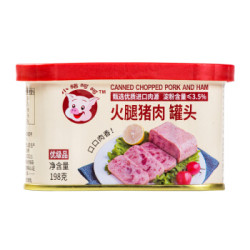 小猪呵呵 火腿猪肉罐头198g *11件