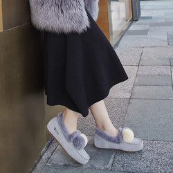 DK Sheepskin UGG DK211 女士加绒保暖内增高豆豆鞋