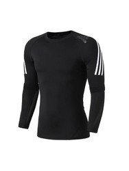 adidas男服长袖T恤健身跑步训练运动服DW8481 L DW8481黑色