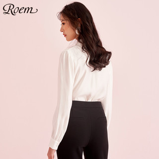 Roem RCYW94910S 优雅纯色淑女长袖衬衫 浅粉色 L