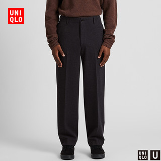 UNIQLO 优衣库 420661 男装 宽腿直筒针织裤 灰色 170