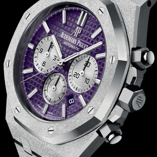 Audemars Piguet 爱彼 皇家橡树系列 26331BC.GG.1224BC.01自动上链计时码表 (41mm、白金、紫色、圆形)