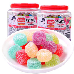 小样酸QQ糖 桶装糖果 混合味儿童消磨时间的小零食网红橡皮软糖果汁 540g*2桶