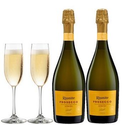 Prosecco 优尼特 普赛克绝干型起泡葡萄酒 750ml*2支装 *4件